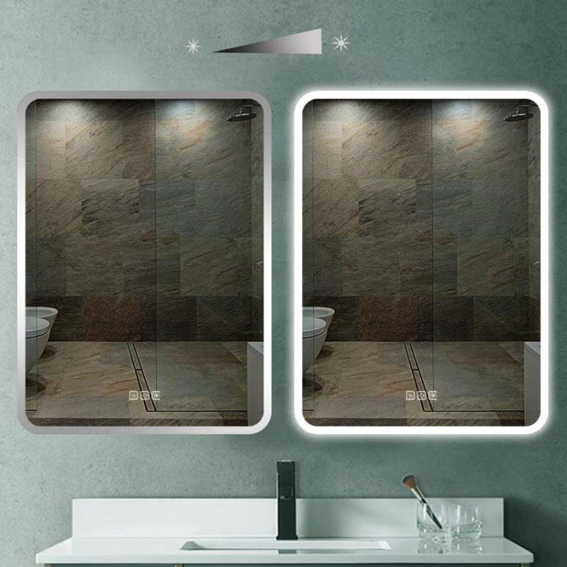 Rectangle Wall Decorative LED Light Bath Mirror Wholesales Acrylic Frame Mirror