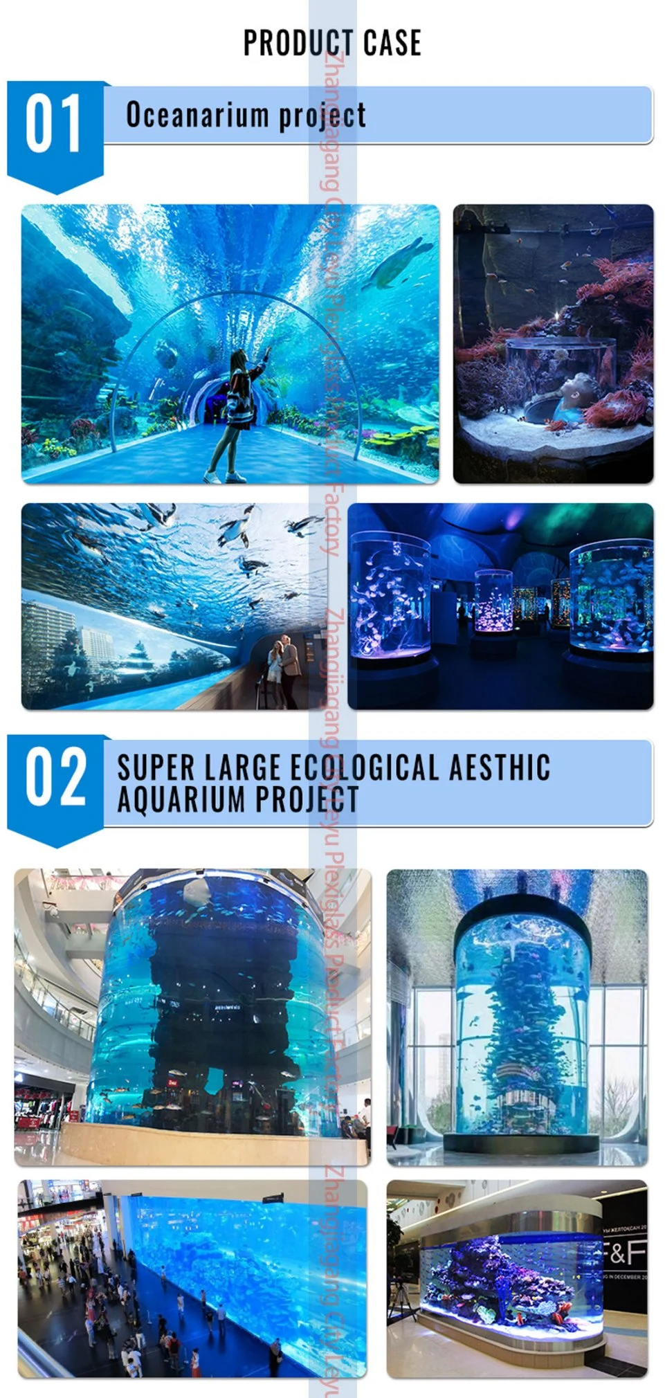 Outdoor Acrylic Panel for Aquarium Swimming Pool Wall